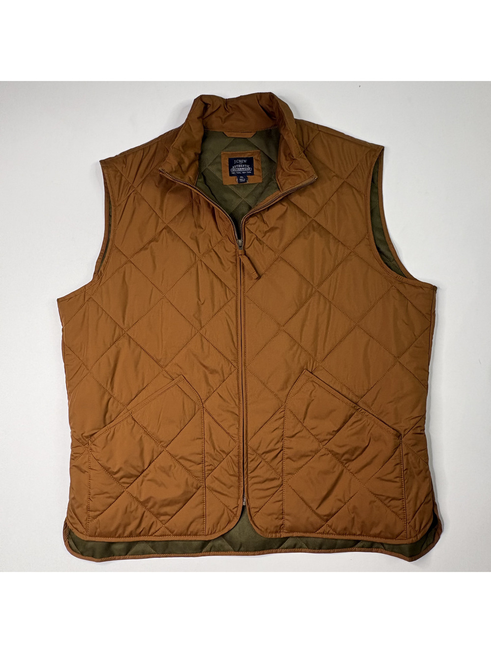 J.Crew Quilted Puffer Vest Brown Sleeveless Padded Jacket